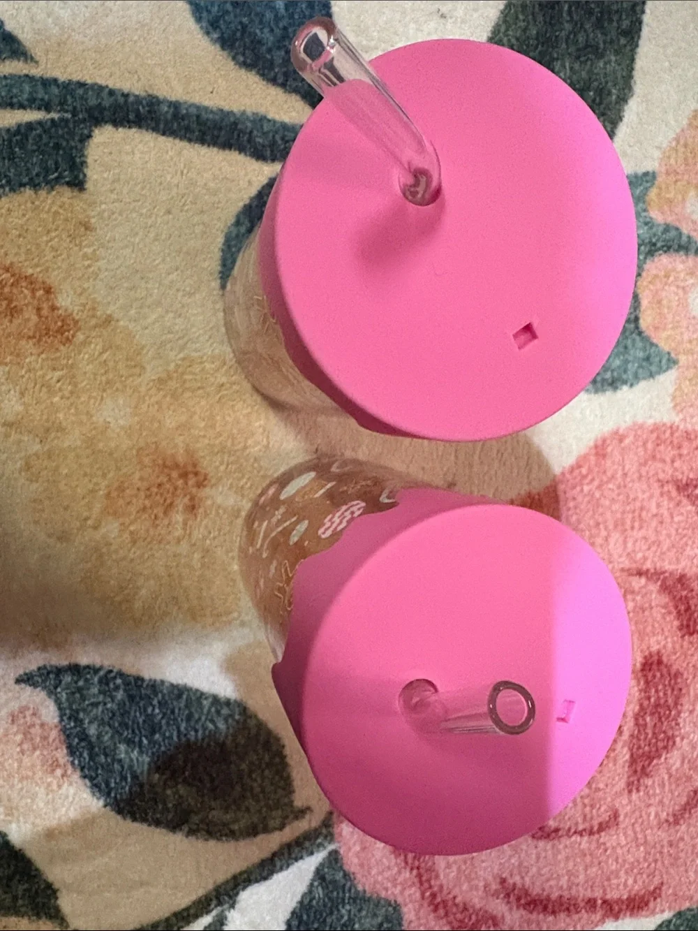 Peppermint Pink Holiday Gingerbread Tumblers with Silicone Lids - Set of 2